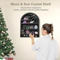 thumbnail image 3 of Moon & Sun Crystal Display Shelf, Wooden Crescent Moon Shelf Crystal Holder for Stone Essential Oils Plants, Moon Wall Decor for Spiritual Hippie or Witch Room, Zen Wall Decor Arch Shelf, 3 of 7
