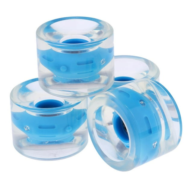 koolsoo Lovoski 4x Replacement Light Up Skateboard Longboard Wheels 78a 70mm Blue