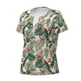 thumbnail image 2 of Naloa Palm Trees and Tropical Print T-Shirts Short Sleeve V Neck Tees for Women Fashion Tops Trendy Lightweight Soft Casual Summer Outfits Clothes, 2 of 5