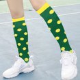 thumbnail image 4 of Chaussettes de Compression 20-30mmhg Longueur Genou Chaussettes de Sport Course Femmes Bas de Randonnée pour Unisexe Course Cyclisme, Vert, Point, L/TG, 4 of 9