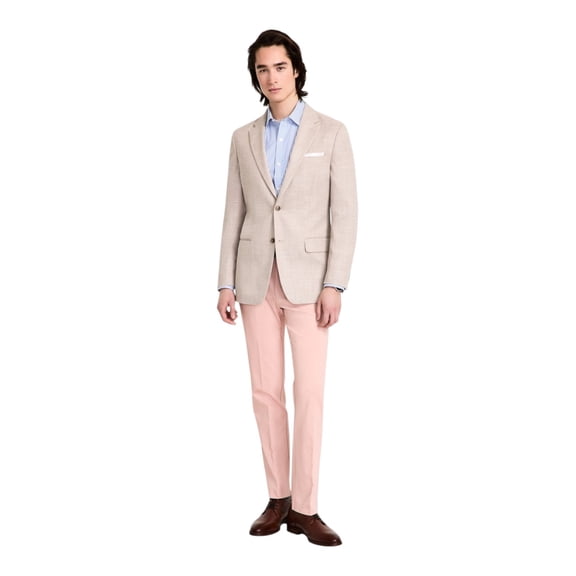 Tommy Hilfiger Mens Modern Fit Sport Coat Blazer 46 L Beige Solid