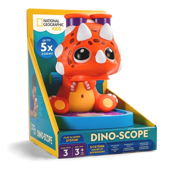 National Geographic Kids Dino-Scope Microscope Toy with LED Light, Ages 3 