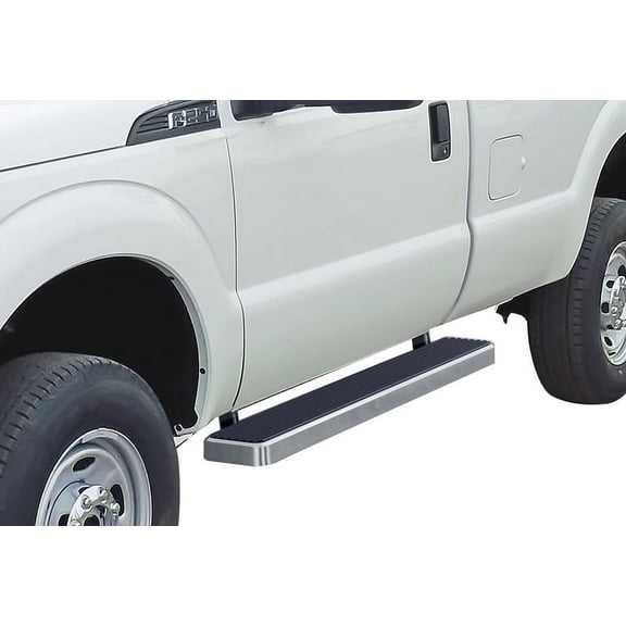 1999-2016 Ford F-250/F-350/F-450/F-550 Super Duty Regular Cab Hairline Finish 6 Inch Door to Door Side Bar Side Step Running Board