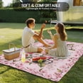 thumbnail image 4 of Pink Orchid Outdoor Rug for Patio/Deck/Porch, Non-Slip Large Area Rug 4 x 6 Ft, Spring Floral Flowers Leaves Botanical Indoor Outdoor Rugs Washable Area Rugs, Reversible Camping Rug Carpet Runner, 4 of 8