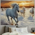 thumbnail image 2 of Orinice Running Horse Tapestry Washable Polyester Art Wall Hanging Blanket for Living Room Bedroom Dorm Party Home Decor,  50x40inch, 2 of 6
