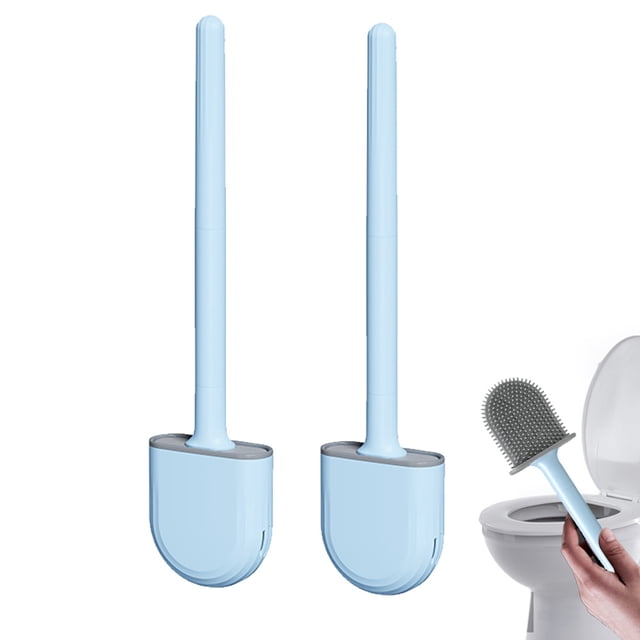 Sistema del cepillo y del tenedor del retrete para el cuarto de baño, cepillo del cuenco de limpieza del retrete con las cerdas del silicón
