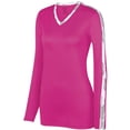 thumbnail image 2 of Augusta L Ladies Vroom Jersey Power Pink/White 1307, 2 of 2