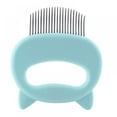 thumbnail image 3 of Brosse de Massage pour Animaux de Compagnie Vert en Forme de Poignée Outil de Toilettage pour Chats, 3 of 4