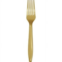 288 Count Bulk Pack Glittering Gold Plastic Forks