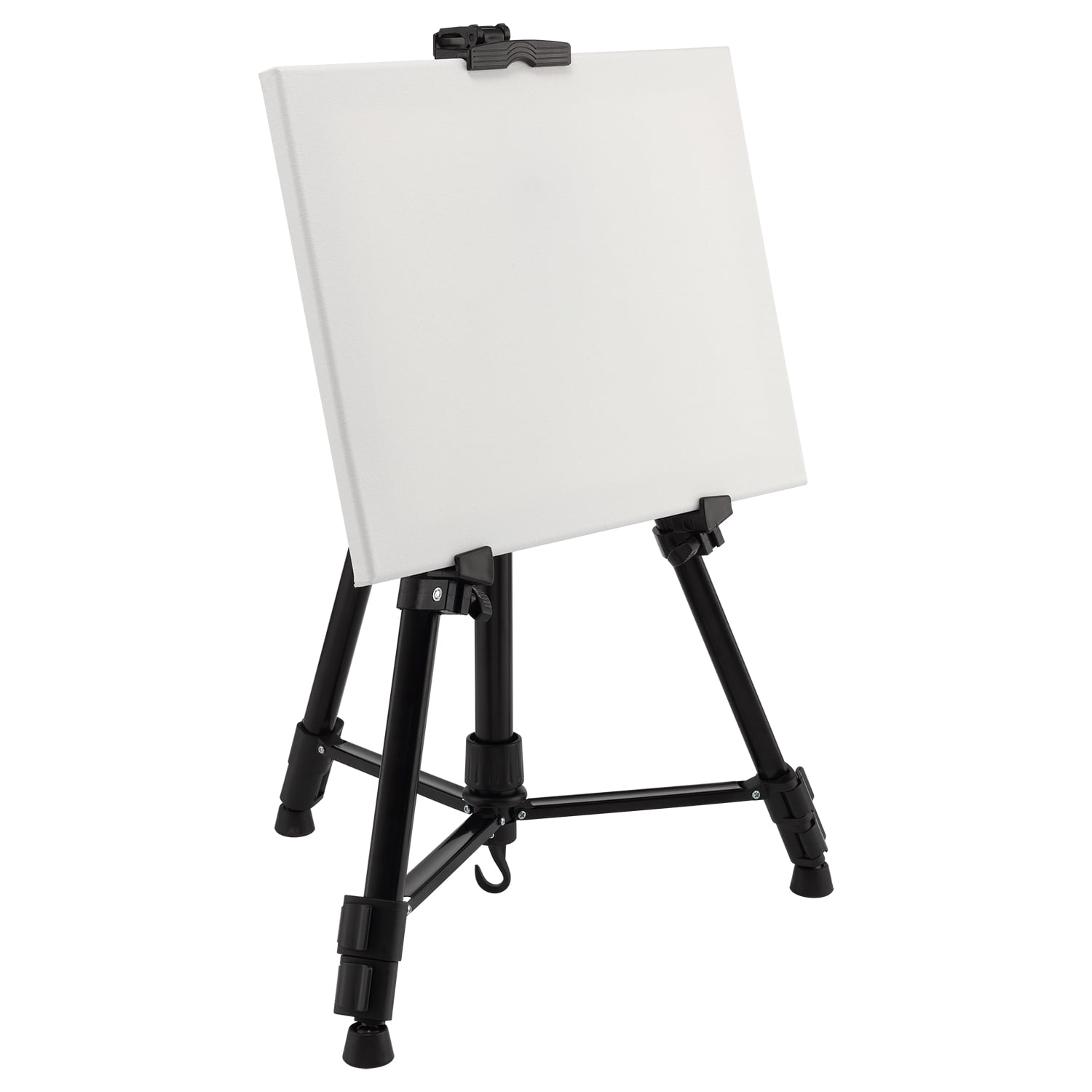 Creative Inspiration Valerri 61" Rugged Artist Easel, Portable, Adjustable Height for Floor to Table-top Drawing or Painting, LightWeight Aluminum Black w/ Nylon Carrying Travel Bag