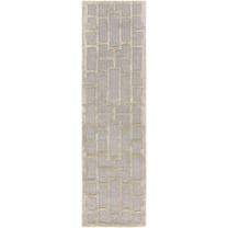 Boutique Rugs Wadesboro Contemporary Runner Rug - Light Gray, Beige - 2'3" x 10' Runner