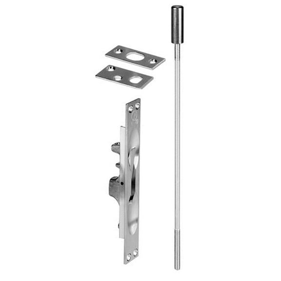 Rockwood 55526D 12 in. Flush Bolt for Metal Doors, Satin Chrome