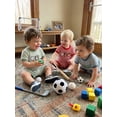 thumbnail image 5 of BemeyourBBs Baby Boys Girls Football Birthday Outfits 1st Years Old Birthday Clothes Short Sleeve Soccer Embroidery Striped Romper Top with Pockets Shorts 2Pcs Set Infant Baby Boy Girl Summer Clothes, 5 of 9