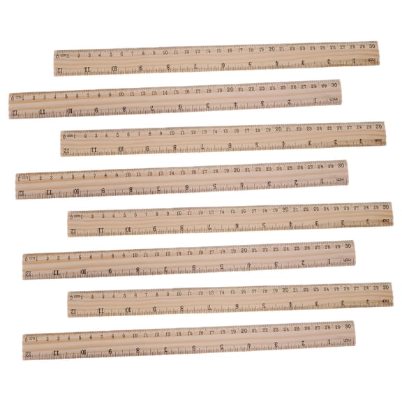 CCOCC Bamboo Ruler 12Pcs 30Cm Bamboo Ruler Wooden Diy Yardstick Tailoring Bamboo Ruler Sewing Tool For Home Tailors Dressmakers
