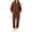 07#Coffee, variant on Womens Fleece Sweatsuits Sets Fall Winter Full Zip Solid Color Hoodies Casual Long Jogger with Drawstring Cute Sweatshirt and Sweatpants Athletic Clothing Sets Pink M