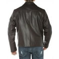 thumbnail image 4 of LN LUCIANO NATAZZI Men's Classic Full Grain Cow Leather Jacket Brown, 4 of 5