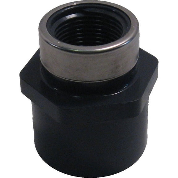 PVC, Stainless Steel Female Adapter, Socket x FNPT, 1 in x 3/4 in Pipe Size
