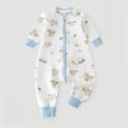 thumbnail image 2 of larppty Baby Sleep Sack with Legs Infant Sleepsuit Newborn Long Sleeve Wearable Blanket for Boys Girls 0-18 Months (Light Blue), 2 of 4