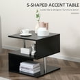thumbnail image 4 of HOMCOM 3 Tier End Coffee Table Console Stand Organizer Home Décor Black, 4 of 10