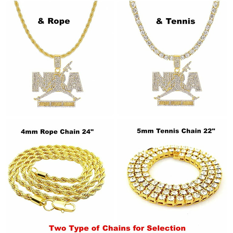 Chain Letter Pendant Men, Cuban Chain Nba Pendant