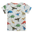 thumbnail image 7 of POPTEM Boys Graphic Tee Dinosaur T-Shirts Short Sleeves Summer Tops Grey 6T, 7 of 7
