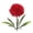 Red, variant on 1 Pcs Artificial Chrysanthemum Flower with Stem - Pompon Mum for Cemetery, Grave, and Memorial Decor - Outdoor Garden Floral Arrangement for Remembrance (Red)
