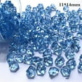 thumbnail image 2 of Dreamhall 150Pcs 0.4"(11mm) Diamonds Crystal Gems Plastic Decor Vases Filler Light Crystal Clear Diamond for Party Decoration Table Light Blue, 2 of 5