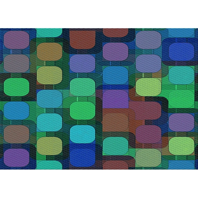 Ahgly Company Machine Washable Indoor Rectangle Transitional Mint Green Area Rugs, 8' x 12'