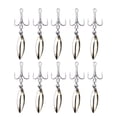 thumbnail image 1 of 10 unidades/juego de 3 anzuelos de pesca con púas de Metal con lentejuelas giratorias (sauce dorado), 1 of 4