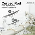 thumbnail image 6 of Wall-Mounted Adjustable Curved Shower Rod, Brushed Nickel Finish, 6 of 11