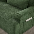 thumbnail image 4 of L-Shape Chenille Luxury Sectional Sofa with Side Pocket, Oversized Mnimalist Design Couch, Comfy Sleeper Sleeper Sofa Couch for Living Room, Apartment, No Assembly Required, Green, 4 of 9