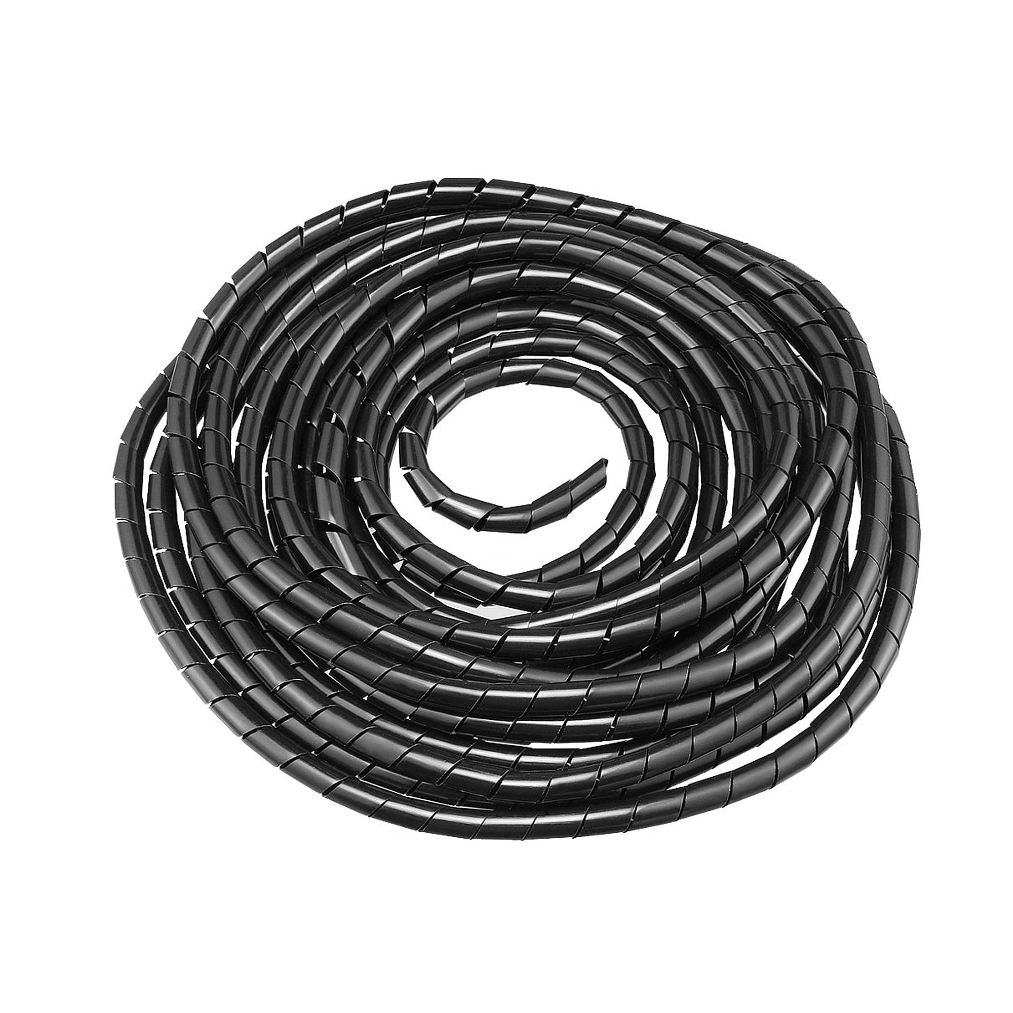 8mm Flexible Spiral Tube Cable Wire Wrap Computer Manage Cord 11.5M