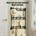 thumbnail image 6 of InsCrazy Floating Shelves Storage for Kitchen Bathroom Laundry Room Office, Multifunctional Hanging Rack Punch Free Self Adhesive Hook, 6 of 6