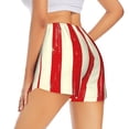thumbnail image 4 of Picia America Flags2 Pattern Women's 2 in 1 Athletic Running Shorts High Waisted Workout Casual Gym Sweat Shorts with Comfy Liner Zipper Pockets-Large, 4 of 9