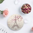 thumbnail image 4 of FMSHPON Pink Cherry Blossom Set of 4 Round Coaster for Drinks, Absorbent Ceramic Stone Coasters Cup Mat with Cork Base for Home Kitchen Room Coffee Table Bar Decor, 4 of 6