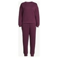 thumbnail image 3 of Joyspun Women's Quilted Long Sleeve Top and Joggers Sleep Set, 2-Piece, Sizes XS to 3X, 3 of 3