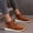 Brown, variant on Women High Top Casual Booties Plaid Lined Flat Lace up Ankle Boots Warm Soft Lightweight Short Shoes for Indoor & Outdoor Daily Wear Coffee 12.5(43)
