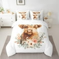 thumbnail image 2 of Castle Fairy Boys Girls Highland Cattle Twin Bedding Sets 7-Piece,Chic Floral Flowers Bedding Comforter Set Microfiber,Farmhouse Animal Breathable Sheet Sets,Microfiber Bedroom Decor,Reversible, 2 of 8