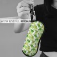 thumbnail image 5 of KLL Avocado And Tropical Palm Leaves Print Eyeglass Case for Men & Women's Classy Travel Eyewear Holder Case Zipper Eyeglasses Case With Hook, 5 of 6