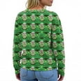 thumbnail image 5 of Women's Cute Fun Christmas Sweater Long Sleeve Knitted Sweater for Fall and Winter, Festive Holiday Wear, Perfect as Christmas Sweaters for Women and Christmas Gifts,Green,Size L, 5 of 7