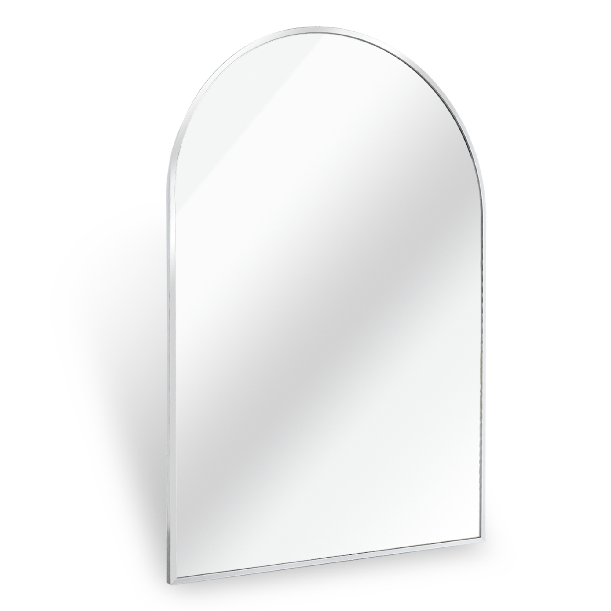 24"x 36" Bathroom Mirror, Arched Vanity Mirrors,Silver