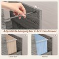 thumbnail image 4 of HOMCOM Mobile Printer Stand with Charging Station USB Ports Locking Filing Cabinet for A4 Letter Size Grey, 4 of 7