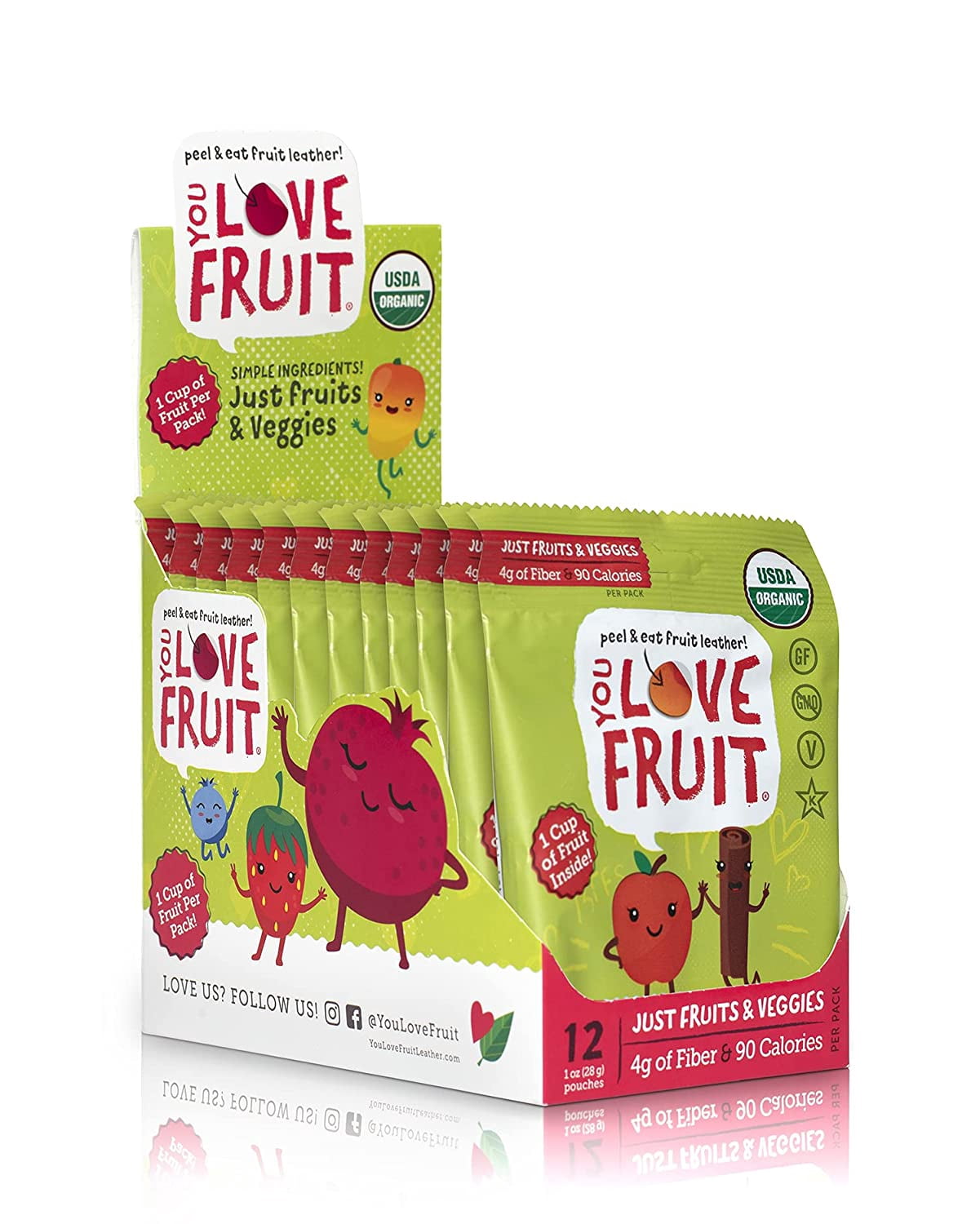 APPLE & CINNA-SIDEKICK All Natural Healthy Fruit Snack Pack, Real Fruit Gluten Free, Non GMO, Vegan, Fiber packed, Low Fat, Kosher, Variety Pack, Great For Adding To Gift Box, 1.0 oz (Pack of 12)