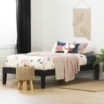 thumbnail image 1 of South Shore Vito Twin Solid Wood Platform Bed, in Pure Black, 1 of 9
