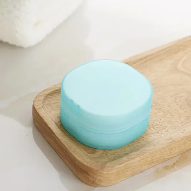 Q version Mode simple Boîte à Savon de Voyage Boîte à Savon Éponge Boîte à Savon Ronde 5 Couleurs