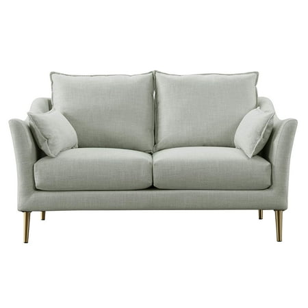 Acanva Luxury Mid Century Modern Living Room Sofa Loveseat Light