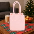 thumbnail image 4 of Portable Felt Tote Bag Cute Gift Bag for Kids Suitable for Christmas Baby Shower Birthday Holiday Party (Pink), 4 of 6