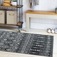 thumbnail image 5 of ReaLife Rugs Machine Washable Printed Moroccan Charcoal Eco-friendly Recycled Fiber Area Runner Rug (2'6" x 8'), 5 of 8