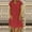 02 Red, variant on Awdenio Women's Cocktail Dresses, Fashion Women Loose V-Neck Summer Solid Short Sleeve Cotton and Linen Dress