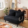thumbnail image 6 of DECMAY Convertible Chair Bed, Tri-Fold Sofa Bed with Adjustable Backrest & Pillow, Leisure Chaise Lounge Couch with Sturdy Iron Frame for Home & Office, Comfortable Sleeper Chair, 6 of 12